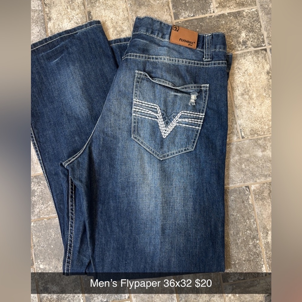 Men’s Flypaper Jeans. Worn once